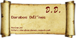 Darabos Dénes névjegykártya